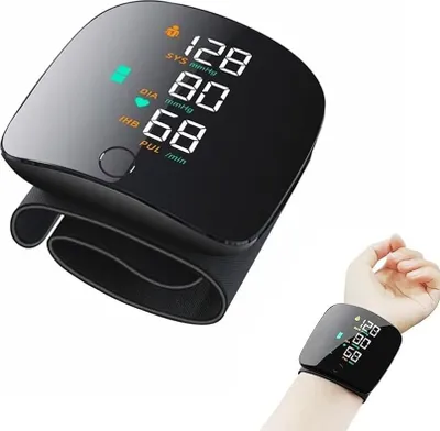 Produktbild von Lufeis Handgelenk-Blutdruckmessgerät Pulsmessung Blutdruckmonitor LED-Bildschirm