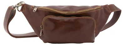 Image de Sacoche pour hommes en véritable cuir de vachette, avec bandoulière réglable, fabriquée en Italie
