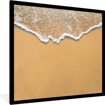 Produktbild von MuchoWow® Gerahmtes Poster Strand - Sommer - Meer 40x40 cm - Poster mit Schwarzem Bilderrahmen Wandposter Rahmen Foto Bilder - Mit Rahmen - Wanddekoration Schlafzimmer