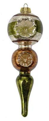 Produktbild von Clayre & Eef Weihnachtsanhänger Ø 6x17 cm Grün Glas