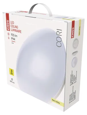LED Deckenleuchte Cori, rund, weiss 12W warm w., IP44