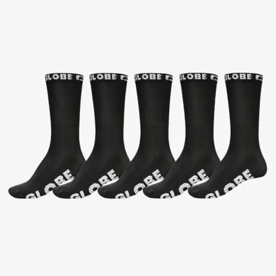 Obrázek produktu pro Ponožky Globe Blackouts 5 párů černé EU 39-44 1/2 pánské černé EU 39-44 1/2