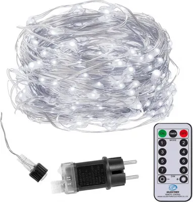 Obrázek produktu pro LED řetěz Nano - 30m, 300LED, 8 funkcí, ovladač, IP44, studená bílá