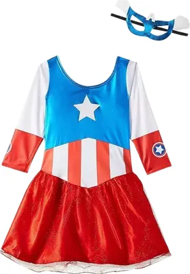 Produktbild von Kapitán Amerika - Kostým "Sen" - Dievčatá BN5208 (104) (červená/modrá/biela)