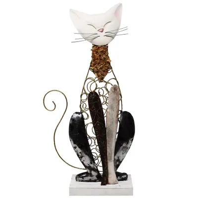 Immagine prodotto di Figura decorativa Gatto - Animale - Figura in metallo - Regalo - Decorazione - Gattino - Lamiera