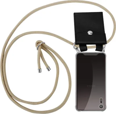 Produktbild von Cadorabo Schutzhülle für Sony Xperia XZ / XZs Hülle in Braun Handy Kette Kordel abnehmbares Etui