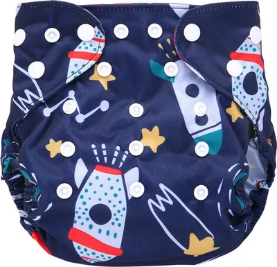 Produktbild von SIMED Mila Windelhose mit verstellbarer Größe, Space Rocket