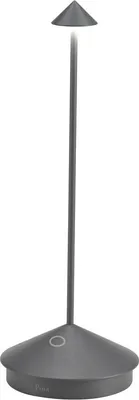 Produktbild von Pina Pro Dark Grey wiederaufladbare und dimmbare kabellose LED-Tischleuchte Zafferano