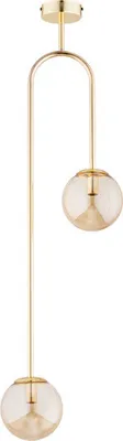 Immagine prodotto di Lampada da soffitto dorata con due sfere dorate VECTOR 2xE14 10W ALF62449 Alfa