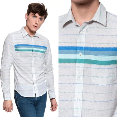 Immagine prodotto di Wrangler LS Shirt 1 Point Shirt Beige Melange W5F11SXA9 112130111
