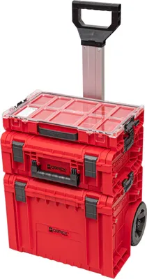 Zdjęcie produktu dla Qbrick System PRO 2.0 Set 4 RED ULTRA HD Tool Trolley Set + PRO Cart 2.0 + PRO Technician Case 2.0 + PRO Organiser 100 450 x 390 x 690 mm 45 l IP54