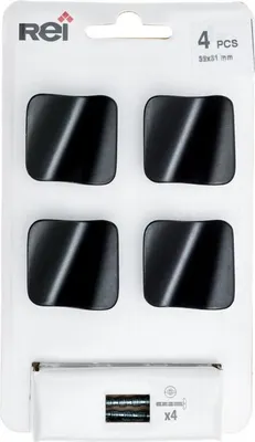 Immagine prodotto di Set 4 pomelli per mobili Wave in zama verniciata H.26 x L.32 x P.31 mm