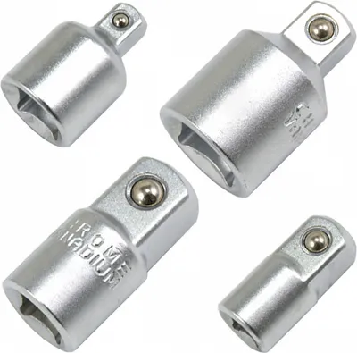 Produktbild von 4 x Adaptersatz Übergangsteil Reduzierstück für Knarren und Ratschen 1/4"-1/2"