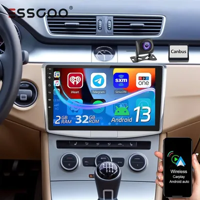 Produktbild von Autoradio 10 Zoll Android 13 für VW Passat B7 2010-2015 mit Carplay Android Auto GPS Navi Rückfahrkamera Bluetooth WiFi Lenkradsteuerung 2+32GB Speicher