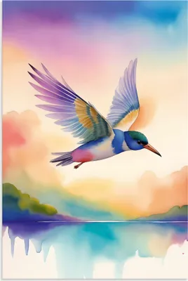 Produktbild von ARTland Wandbild Alu für Innen & Outdoor Phantasie Vogel Größe: 80x120 cm