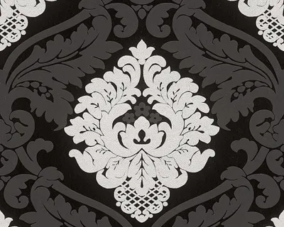 Produktbild von Tapete AS Creation Ornament Glitzer schwarz 3139-59