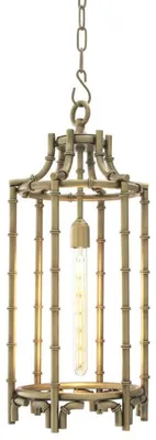 Produktbild von Casa Padrino Designer Hängeleuchte / Laterne Antik Messing 30,5 x H. 69,5 cm - Luxus Hängelampe