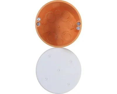 Produktbild von Kaiser 9071-01 Hohlwand Verbindungsdose mit Deckel orange/weiß
