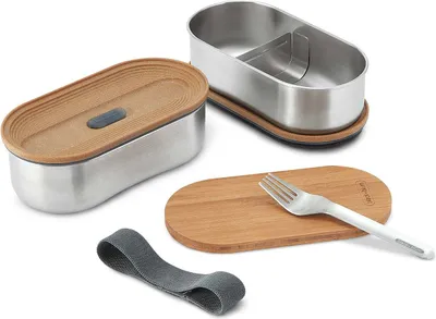 Produktbild von Bentobox-Set aus Edelstahl, 2 x 500 ml Box