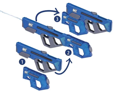 Produktbild von Wasserpistole elektrisch Wasserspritze Happy People MAX Liquidator 62cm blau