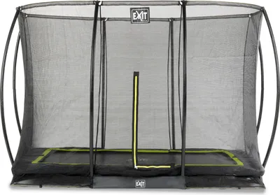 Image de EXIT Silhouette Trampoline 214x305cm – avec Filet de sécurité – Enterré – Rectangulaire – Noir