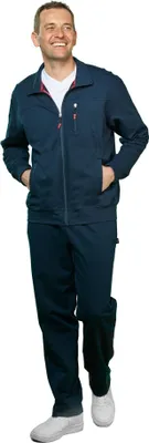 Produktbild von Authentic klein - Herren Sport und Freizeit Jacke aus Baumwollmix in verschiedenen Farben (53033), Farbe:Marine (880), Größe:27