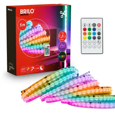 Produktbild von COB LED Stripe LED Streifen Leiste Dimmbar Fernbedienung RGBIC Warmweiß