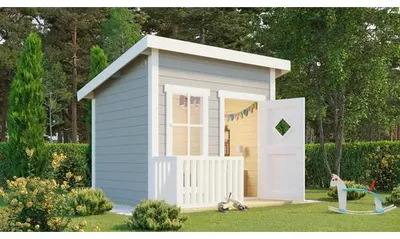 Produktbild von Gartenhaus Outdoor Life inkl. Fußboden 160x200 cm hellgrau