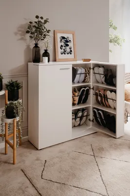 Produktbild von Schuhschrank >Satos< in weiß - 100x110x34cm (BxHxT)
