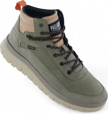 Produktbild von PALLADIUM Pallaflex Cuff M - Herren Sneakers Freizeit Schuhe Leder Grün 09509-399-M , EU 44 UK 9.5