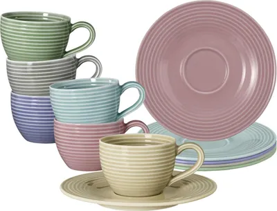 Produktbild von Seltmann Weiden Beat Bunt Espressotasse + Untertasse 6er Set