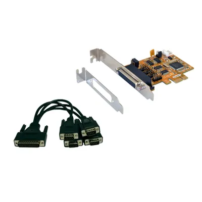 Produktbild von IO Exsys PCIe 4x Seriell DB9 (EX-44044-2) LP inkl. Low-Profile Slotblech