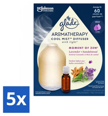 Productafbeelding van 5 x Glade Aromatherapie Mist Diffuser Startset - Moment van Rust - 17,4 ml - Voordelige verpakking - 5 stuks