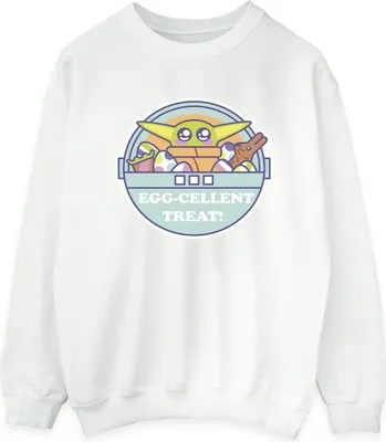 Produktbild von Star Wars - "The Mandalorian Eggcellent Easter" Sweatshirt für Damen BI39858 (L) (Weiß)