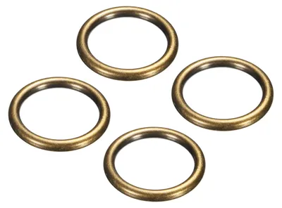 Messing-O-Ringe 4 Stück 40x30 mm dunkelgold