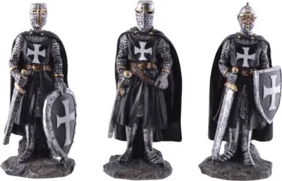 Produktbild von 3er Set silber-schwarze Kreuzritter