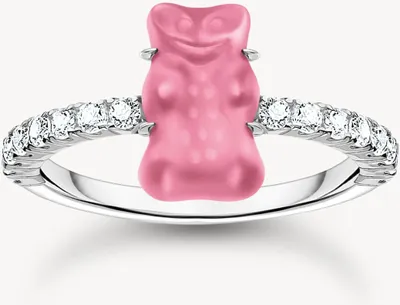 Image de Thomas Sabo - TR2459-052-9-54 - Bague - Argent 925 - Femme - Ours doré rose - Largeur 54