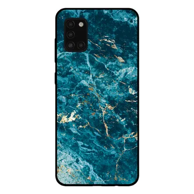 Image de Smartphonica Coque pour Samsung Galaxy A31 avec impression marbre - Coque arrière TPU design marbre - Bleu