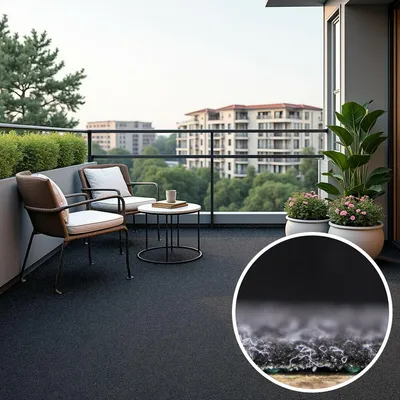 Obrázek produktu pro 200x400 cm Kusový travní koberec Wembley tmavě šedý – na ven i na doma