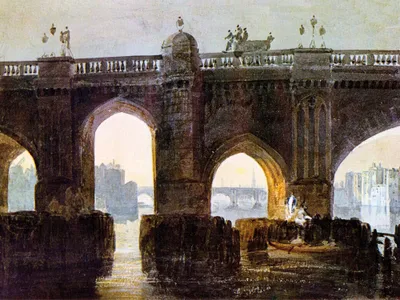 Obrázek produktu pro Joseph William Turner Art Print Obraz - Londýnský most, 1794 (60 x 80 cm)