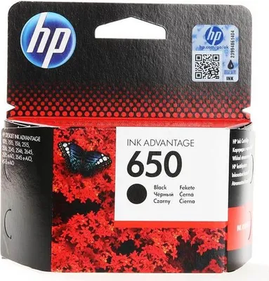 Zdjęcie produktu dla HP 650 oryginalny wkład atramentowy Ink Advantage czarny, Standardowa wydajność, Czarny, Tusz na bazie pigmentu, 1 szt., 360 stron(y)