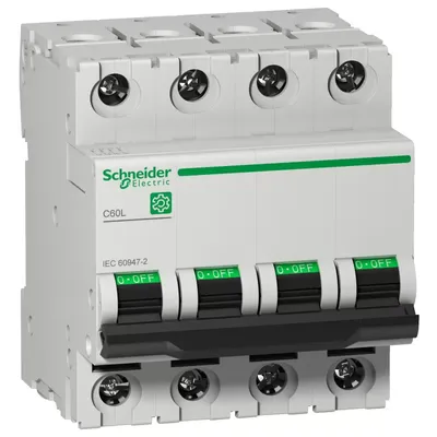 Produktbild von Schneider Electric Multi 9 OEM LS-Schalter C60L 4-polig 25A C-Char. 25kA IEC60947-2 M9F17425