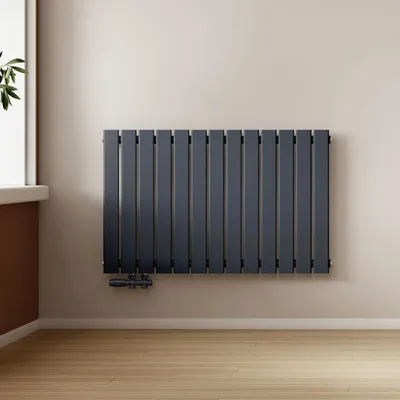 Produktbild von EMKE Heizkörper Flach 63 x 100,6 cm Einlagig 712 W Anthrazit Design Paneelheizkörper
