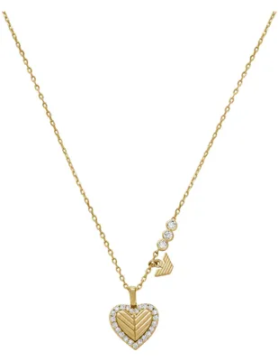 Image de Emporio Armani EG3622710 Collier pour femme Cœur Argent sterling 925 Or blanc 42 cm