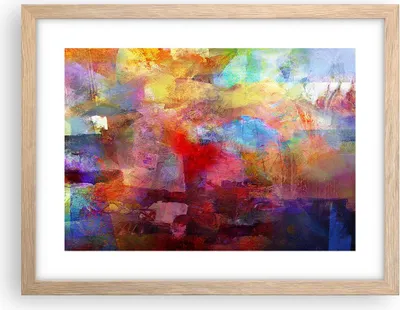 Produktbild von Gerahmtes Poster - Rahmen in heller Eiche - Abstraktion modern - 40x30 cm - Wand Bild - Wanddeko - Wandbilder - Wandposter - Bilderrahmen - Bilder - Kunstdruck - Wandbild - P2NAA40x30-3574