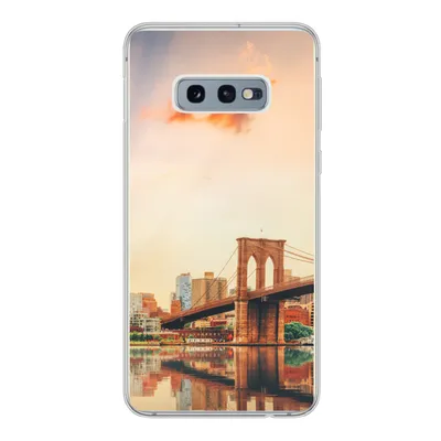 Produktbild von MuchoWow® Handyhülle Schutzhülle Hülle für Samsung Galaxy S10e New York - Brooklyn - Brücke - Sonnenuntergang Silikon Softcase Handy Hülle - Handy