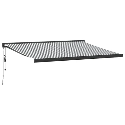 Immagine prodotto di vidaXL Tenda retrattile antracite e bianca 4x3 m in tessuto e alluminio