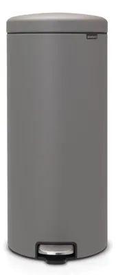 Immagine prodotto di Brabantia Treteimer NewIcon, Abfalleimer, Mülleimer, Abfallbehälter, Stahl, Mineral Concrete Grey, 30 L, 119187