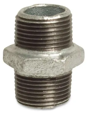 Immagine prodotto di Raccordo Filettato in Ghisa Malleabile, Nipplo Zincato 3/8"