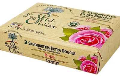 Produktbild von Le Petit Olivier Seife mit Rosen & Olivenöl – 2x100g natürliche Pflege aus Frankreich